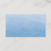 Wasserfarben-Thema Kinderdusche Registrierungskart Platzkarte (Rückseite)