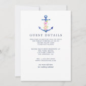 Wasserfarben - Themen Hochzeitsgäste Details Einladung (Vorderseite)