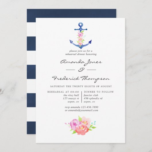 Wasserfarben Themenabend Probe Einladung (Vorne/Hinten)