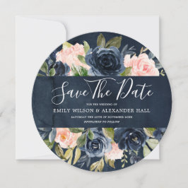 Wasserfarben Tief, blau, blau und blau Save The Date