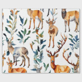 Wasserfarben-TierCollage Geschenkpapier (Flach)