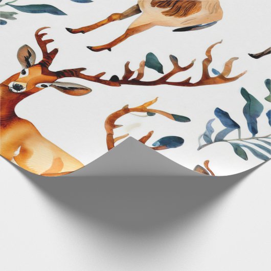 Wasserfarben-TierCollage Geschenkpapier (Ecke)