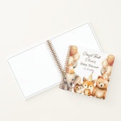 Wasserfarben Tiere Babydusche Gästebuch Notizblock (Innenseite)