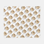 Wasserfarben Tiger Head Animal Muster Fleecedecke (Vorderseite (Horizontal))