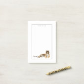 Wasserfarben-Tiger Post-it Klebezettel (Auf Schreibtisch)