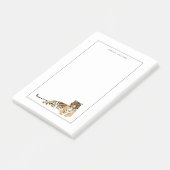 Wasserfarben-Tiger Post-it Klebezettel (angewinkelt)