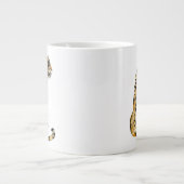 Wasserfarben Tiger Sitzen Jumbo-Tasse (Vorderseite)
