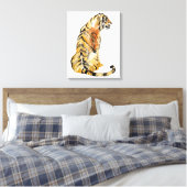 Wasserfarben Tiger Sitzen Leinwanddruck (Insitu (Schlafzimmer))