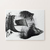 Wasserfarben-Tintenstift eines Wikinger-Drachensch Puzzle (Horizontal)