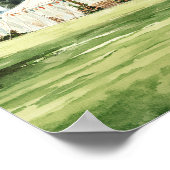 Wasserfarben-Tipi-Marquee-Hochzeits-Willkommenssch Poster (Ecke)