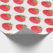 Wasserfarben-Tomatenmuster Geschenkpapier (Ecke)