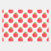 Wasserfarben-Tomatenmuster Geschenkpapier Set (Vorderseite 3)