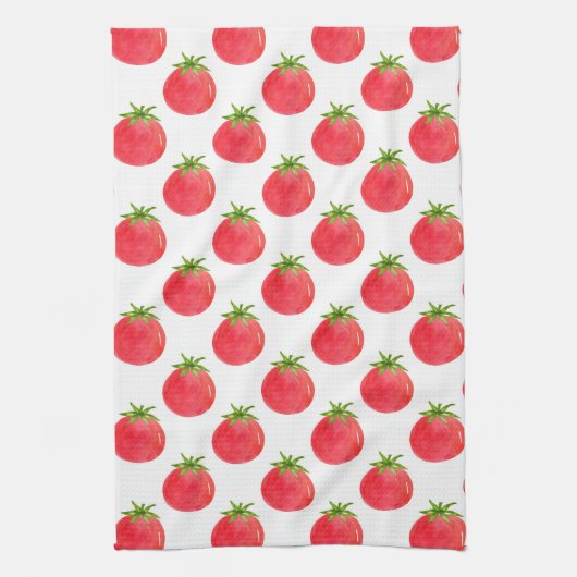 Wasserfarben-Tomatenmuster Geschirrtuch (Vertikal)