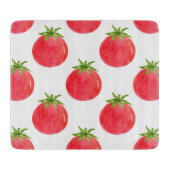 Wasserfarben-Tomatenmuster Schneidebrett (Vorderseite)