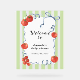 Wasserfarben Tomato Willkommen in der Kinderdusche Acrylschild