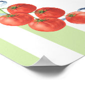 Wasserfarben Tomato Willkommen in der Kinderdusche Poster (Ecke)
