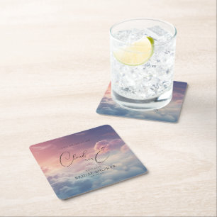 Wasserfarben Träumerischer Sonnenuntergang Cloud 9 Rechteckiger Pappuntersetzer