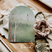 Wasserfarben-Tree-Hochzeit mit Whimsical-Cottailco Einladung