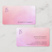 Wasserfarben-Trendy Elegant Moderne Designvorlage Visitenkarte (Vorne/Hinten)