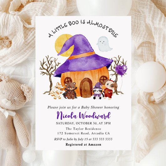 Wasserfarben-Trick oder Treat Halloween-Kinderdusc Einladung