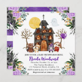 Wasserfarben-Trick oder Treat Halloween-Kinderdusc Einladung (Vorne/Hinten)