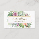 Wasserfarben-Tropen-Blume-Visitenkarte Visitenkarte (Vorderseite)