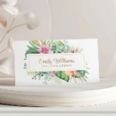 Wasserfarben-Tropen-Blume-Visitenkarte Visitenkarte