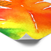 Wasserfarben Tropische Blätter Hochzeitsskizze Poster (Ecke)