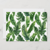 Wasserfarben Tropische Blätter Wreath Erste Kommun Dankeskarte (Rückseite)