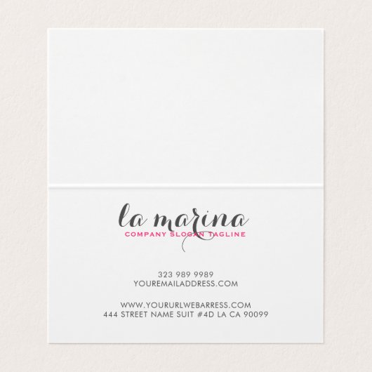 Wasserfarben Tropische Blume Bouquet Visitenkarten (Innenseite Aufgefaltet)