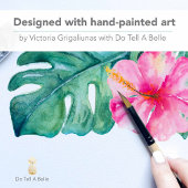 Wasserfarben Tropische Blume Dusche Folieneinladung