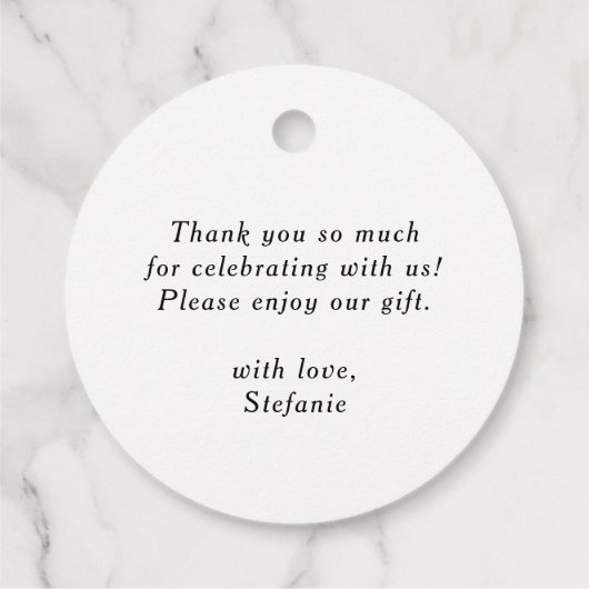 Wasserfarben Tropische Blumenkleider Kinderdusche Geschenkanhänger (Rückseite)