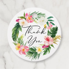 Wasserfarben Tropische Blumenkleider Kinderdusche Geschenkanhänger