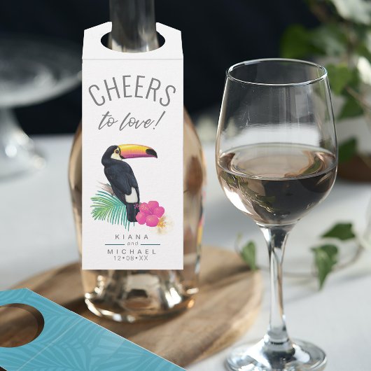 Wasserfarben-tropische Gefallen an der Liebe Aquam Flaschenanhänger