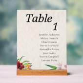 Wasserfarben-tropische Hochzeitstabelle Acrylschild (Neutral)