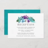 Wasserfarben tropische Orchideen Geometrische Hoch Begleitkarte (Vorne/Hinten)