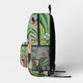 Wasserfarben Tropischer Wald & Toucan Vögel Custom Bedruckter Rucksack (Rechts)