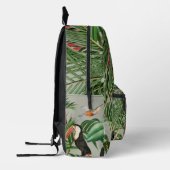 Wasserfarben Tropischer Wald & Toucan Vögel Custom Bedruckter Rucksack (Links)