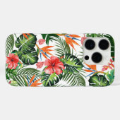 Wasserfarben-Tropisches-Grün-Blumenmuster Case-Mate iPhone Hülle (Rückseite (Horizontal))