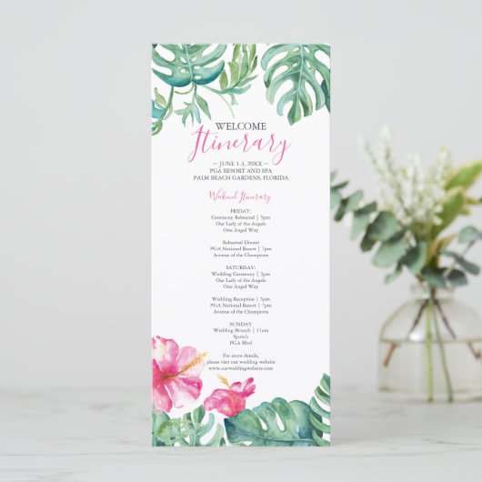 Wasserfarben Tropisches Hochzeitspaar (Stehend Vorderseite)