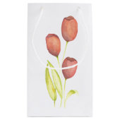 Wasserfarben-Tulip-Geschenktasche Kleine Geschenktüte (Rückseite)