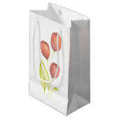 Wasserfarben-Tulip-Geschenktasche Kleine Geschenktüte (Vorderseite Schrägansicht)