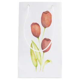 Wasserfarben-Tulip-Geschenktasche Kleine Geschenktüte