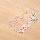 Wasserfarben Tulips Arch Erste Kommune Acryleinladungen (Ablage )