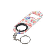 Wasserfarben Tulips Muster Flaschenöffner (Rückseite Schrägansicht)