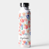 Wasserfarben Tulips Muster Persönliche Wasserflasc Trinkflasche (Links)