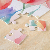 Wasserfarben-Tulips-Muster-Puzzle Puzzle (Seite)