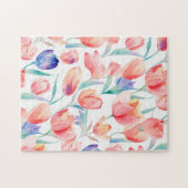 Wasserfarben-Tulips-Muster-Puzzle Puzzle (Horizontal)