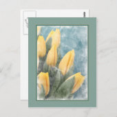Wasserfarben-Tulips Vertikale Postkarte (Vorne/Hinten)