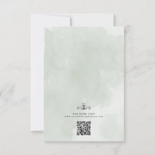 Wasserfarben Tulpen Frühlingsszenarien RSVP Karte (Rückseite)